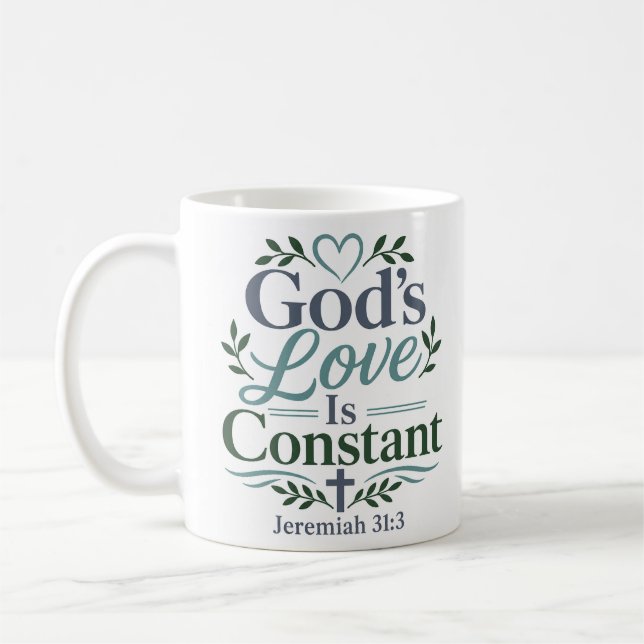 Caneca De Café O Amor de Deus é Constante Citação Devocional das  (Esquerda)
