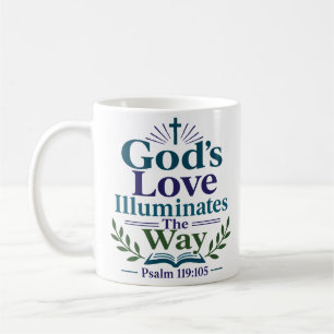 Caneca De Café O Amor de Deus Ilumina o Caminho Versículo da Escr
