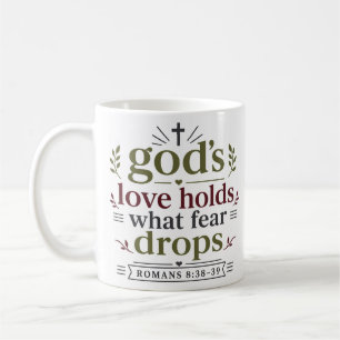 Caneca De Café O Amor de Deus Segura o Que o Medo Solta Esperança