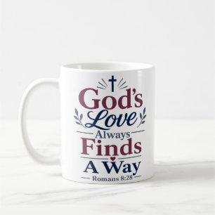 Caneca De Café O Amor de Deus Sempre Encontra um Caminho Citação 