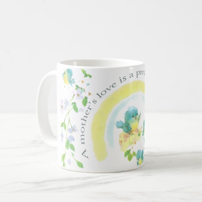 Caneca De Café O amor de uma mãe é um presente de Precioso (Frente Esquerda)
