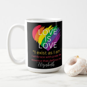 Caneca De Café O amor é amor LGBTq citação motivacional personali