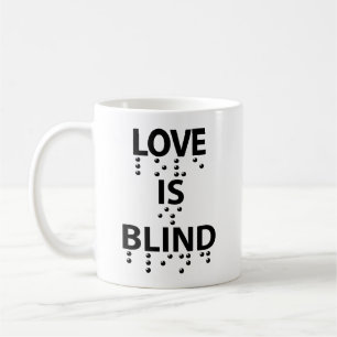 Caneca De Café O Amor É Cego Braille