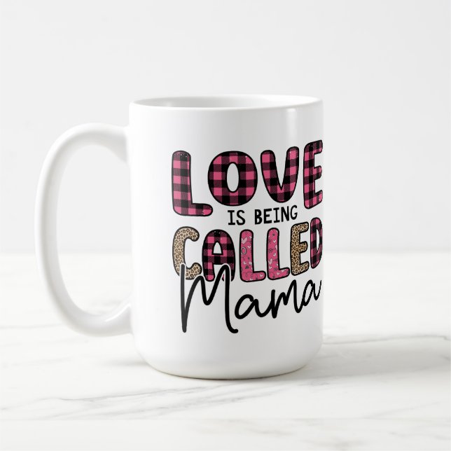 Caneca De Café O amor é chamado de Mama Café Mug (Esquerda)