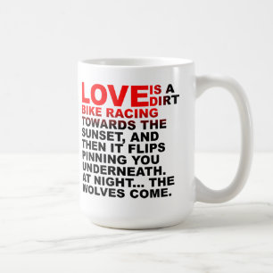 Caneca De Café O Amor É Engraçado Como Uma Camisa De Motocruz D