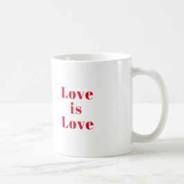 Caneca De Café "O amor é o amor" branco vermelho