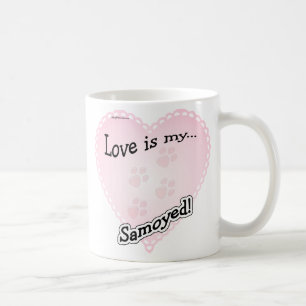 Caneca De Café O amor é o meu samoyed