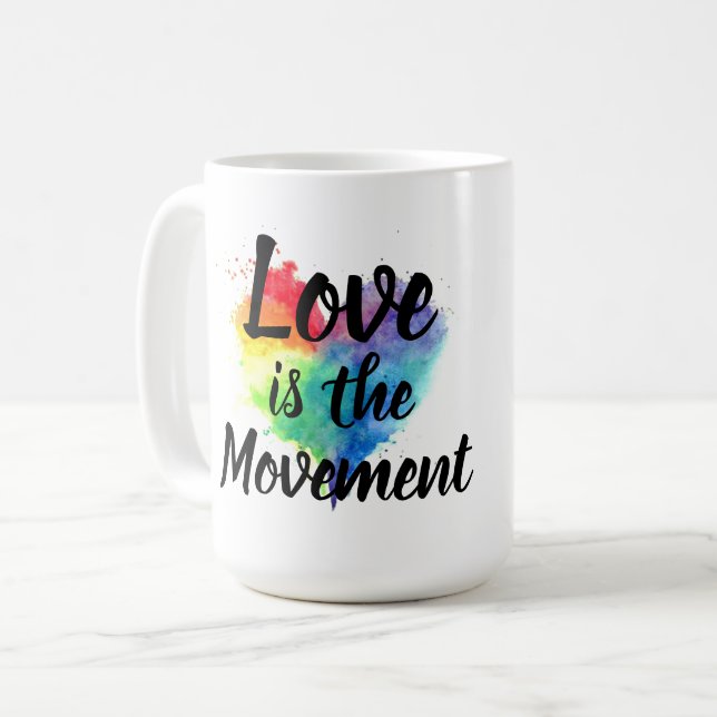 Caneca De Café O amor é o Movimento Mug (Frente Esquerda)