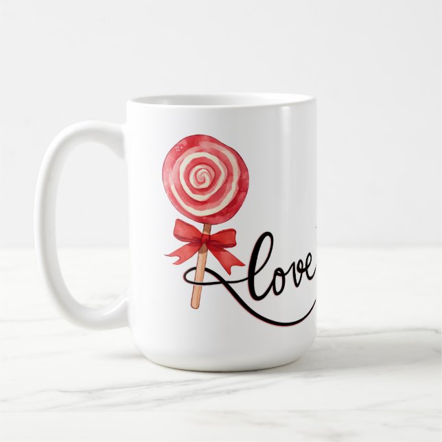 Caneca De Café O amor é um doce namorados xoxo (Esquerda)