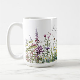 Caneca De Café O Amor Está em Flor Buquê de Flores Silvestres Chá