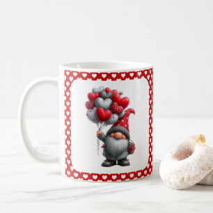 Caneca De Café "O Amor Levou ao Alto" Coração Balão Gnomo