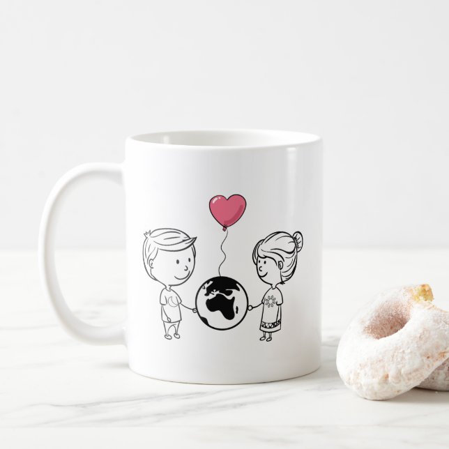 Caneca De Café O Amor Não Sabe Distance Mug (Com Donut)