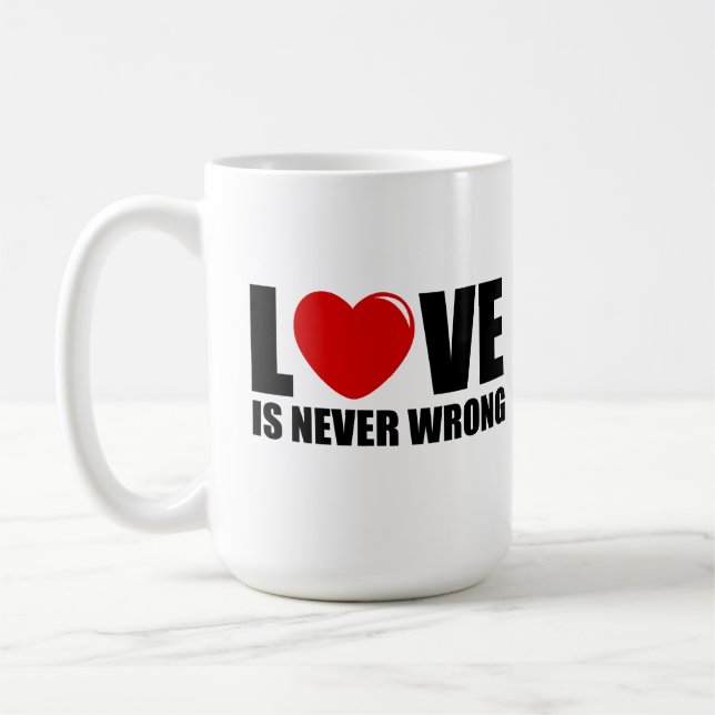Caneca De Café O amor nunca está errado (Esquerda)