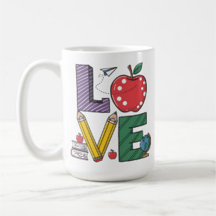 Caneca De Café O Amor pelo Ensino Celebre e Honre Educadores