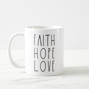 Caneca De Café O amor Rae Dunn da esperança da fé inspirou a