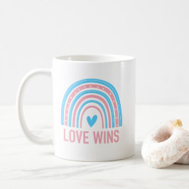 Caneca De Café O Amor Vence Arco-íris Transgênero