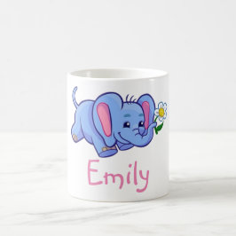 Caneca De Café O animal engraçado bonito da selva da flor do