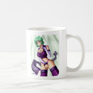 Caneca De Café O Anime cobre acima a menina