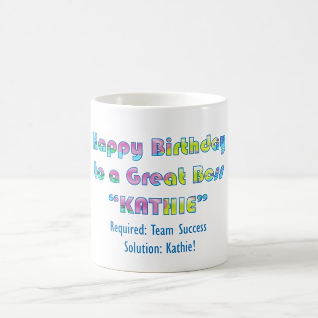 Caneca De Café O aniversário de Kathie (Centro)