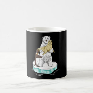 Caneca De Café O aquecimento global do Urso Polar Sensibilizaçã