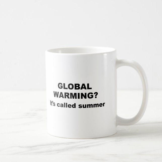 Caneca De Café O aquecimento global é chamado verão (Direita)