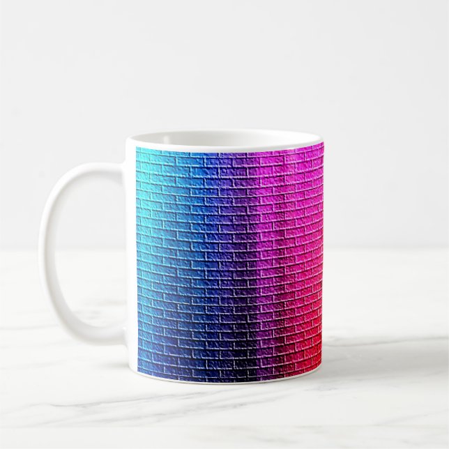 Caneca De Café O arco-íris cola fundo abstrato. Gradient.Esquerdo (Esquerda)