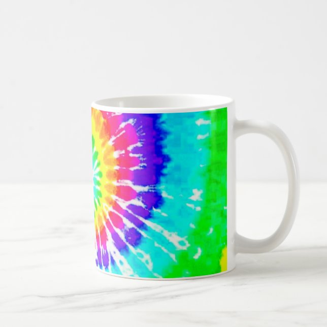 Caneca De Café O arco-íris de néon do redemoinho do arco-íris da (Direita)