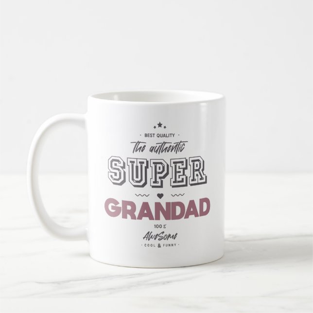Caneca De Café O autêntico super-avô (Esquerda)