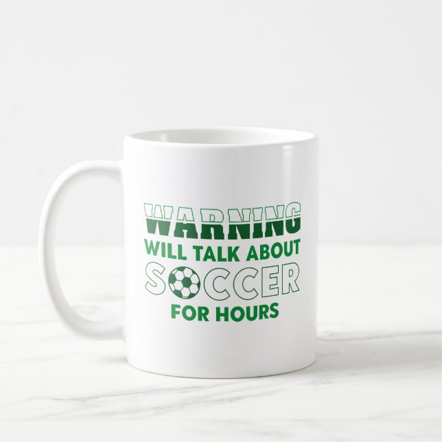 Caneca De Café O Aviso Falará De Futebol Durante Horas (Esquerda)