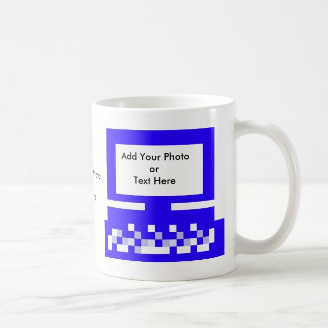 Caneca De Café O azul do computador das imagens da série do (Direita)