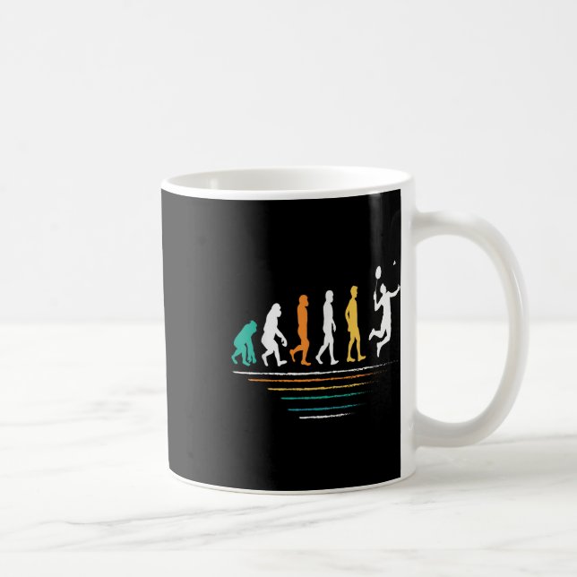 Caneca De Café O Badminton Evolutions Retro Shuttle Masculino Bad (Direita)