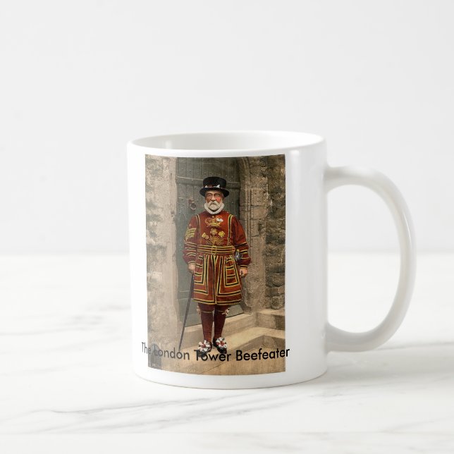Caneca De Café O Beefeater da torre de Londres (Direita)