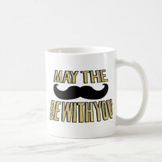 Caneca De Café O Bigode engraçado maio o stache seja com você