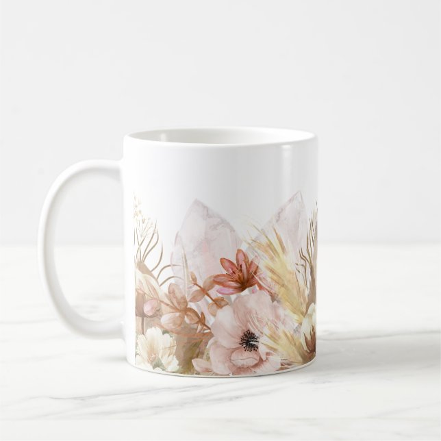 Caneca De Café O Boho Flowers Mug Amigo Do Ambiente (Esquerda)