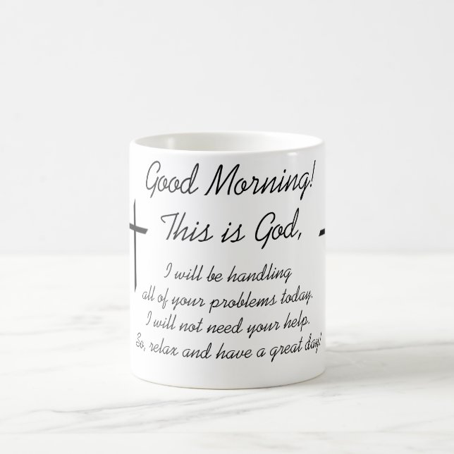 Caneca De Café O bom dia, este é deus (Centro)