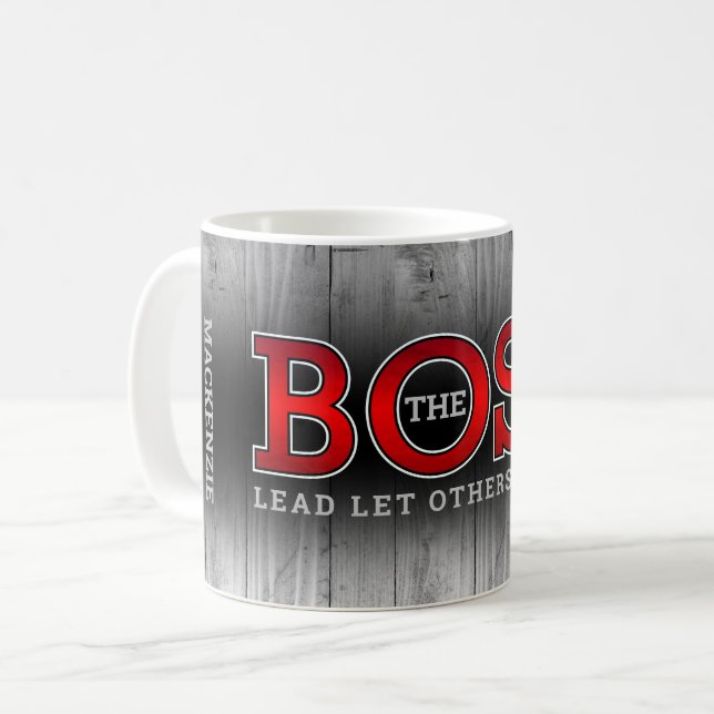 Caneca De Café O BOSS lidera outros seguindo a madeira russa (Frente Esquerda)