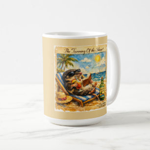 Caneca De Café O Bronzeamento da Marmota – Ilustração Divertida d