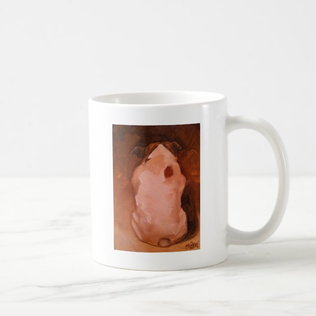 Caneca De Café O buldogue do pensador (Direita)