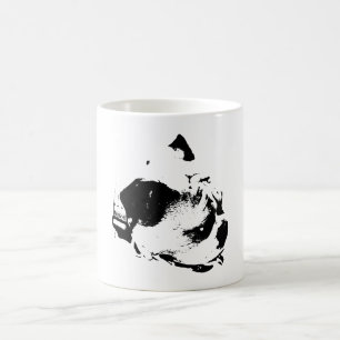 Caneca De Café O bulldog firme — Edição Monocromática