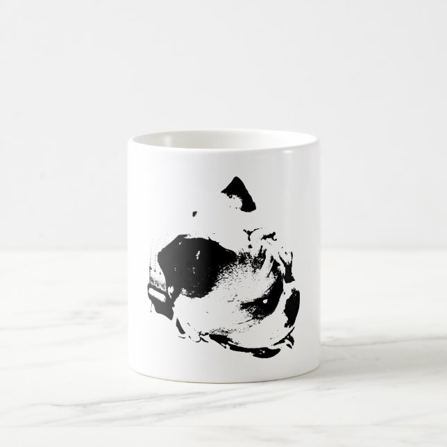 Caneca De Café O bulldog firme — Edição Monocromática (Centro)