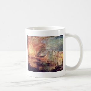 Caneca De Café O Burning das casas do parlamento por Turner