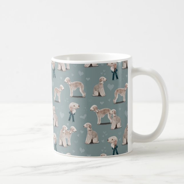 Caneca De Café O Cachorro Bedlington Terrier (Direita)