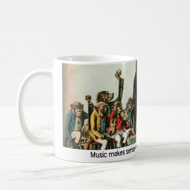 Caneca De Café O Cachorro da Orquestra de Macacos Louco (Esquerda)