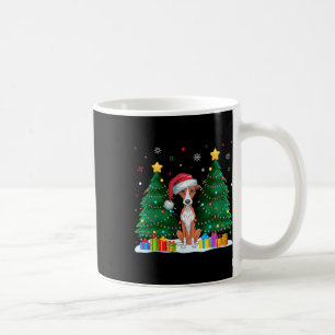 Caneca De Café O Cachorro De Whippet Abraça Santa Hat Suor De Nat