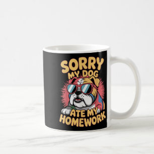 Caneca De Café O Cachorro Engraçado Ate A Minha Função De Casa Ci