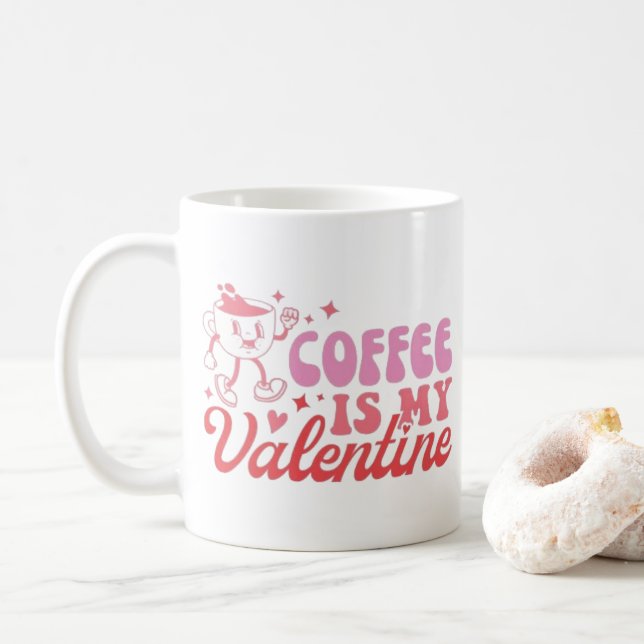 Caneca De Café O café é meu namorado (Com Donut)