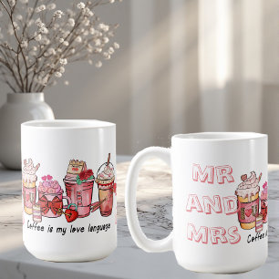 Caneca De Café O Café é Minha Linguagem do Amor Casal Sr e Sra Fu