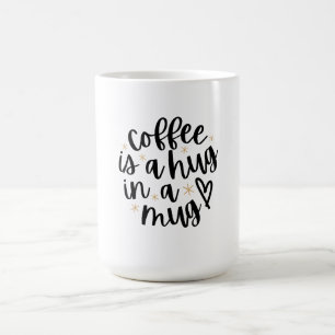 Caneca De Café O café é um Abraço numa Caneca Citação Divertida p