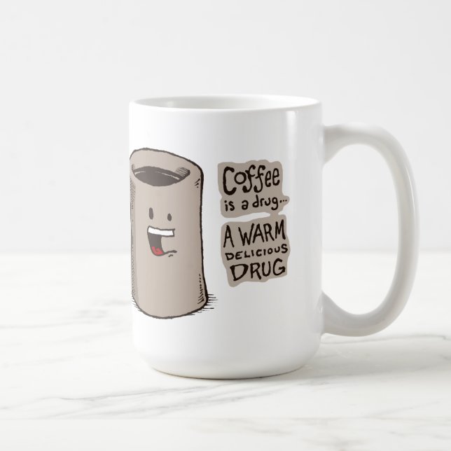 Caneca De Café O café é uma caneca da droga (Direita)