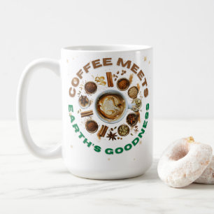 Caneca De Café O Café Encontra a Bondade da Terra – Bebida Herbal